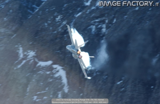 2003-10-10 Axalp Shooting Range 076 - FA-18C Hornet
